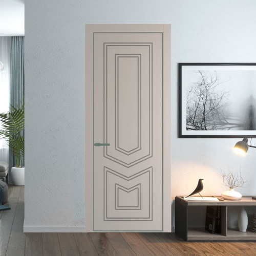 Межкомнатная дверь ProfilDoors 29 PA с фрезерованным рисунком Санд с профилем Зеленый воск