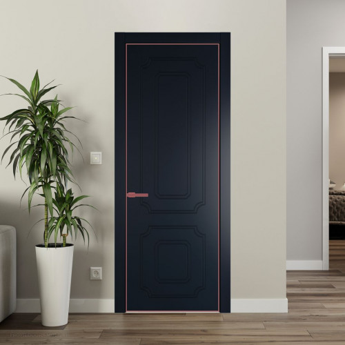 Межкомнатная дверь ProfilDoors 31 PA с фрезерованным рисунком Нэви Блу с профилем Красный антрацит