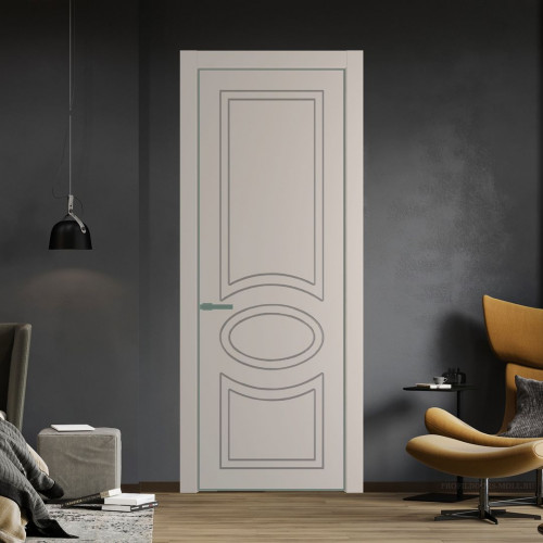 Межкомнатная дверь ProfilDoors 36 PA с фрезерованным рисунком Санд с профилем Зеленый воск