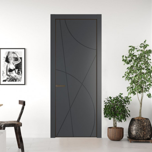 Межкомнатная дверь ProfilDoors 4 PA Графит с профилем Деорэ