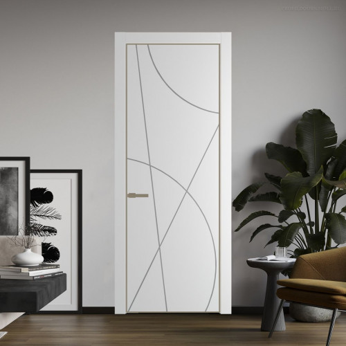 Межкомнатная дверь ProfilDoors 4 PA Крем Вайт с профилем Шампань