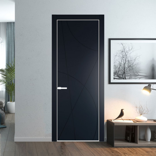 Межкомнатная дверь ProfilDoors 4 PA Нэви Блу с профилем Вайт