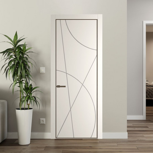 Межкомнатная дверь ProfilDoors 4 PA Перламутр белый с профилем Деорэ