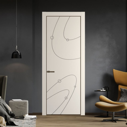 Межкомнатная дверь ProfilDoors 5 PA Кремовая Магнолия с профилем Деорэ