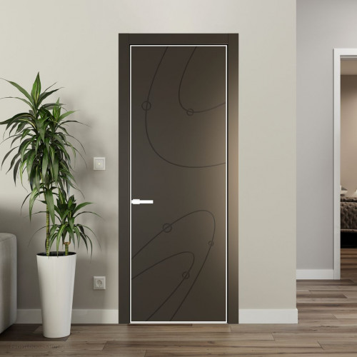 Межкомнатная дверь ProfilDoors 5 PA Перламутр бронза с профилем Вайт