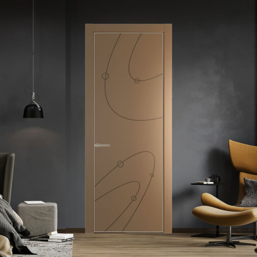 Межкомнатная дверь ProfilDoors 5 PA Перламутр золото с профилем Никель