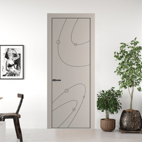 Межкомнатная дверь ProfilDoors 5 PA Санд с профилем Серая Ночь