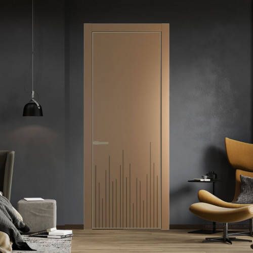 Межкомнатная дверь ProfilDoors 7 PA Перламутр золото с профилем Шампань