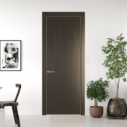 Межкомнатная дверь ProfilDoors 8 PA Перламутр бронза с профилем Шампань