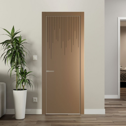 Межкомнатная дверь ProfilDoors 8 PA Перламутр золото с профилем Никель