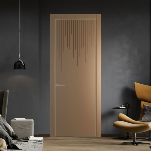 Межкомнатная дверь ProfilDoors 8 PA Перламутр золото с профилем Шампань