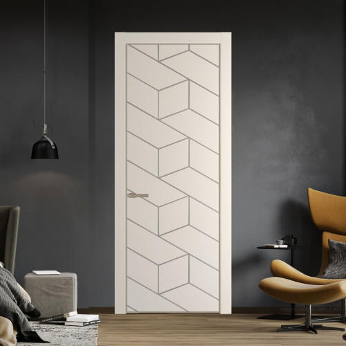 Межкомнатная дверь ProfilDoors 9 PA Кремовая Магнолия с профилем Никель