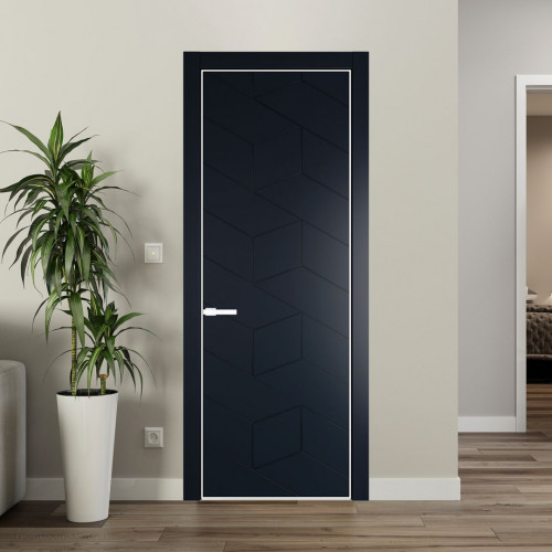Межкомнатная дверь ProfilDoors 9 PA Нэви Блу с профилем Вайт