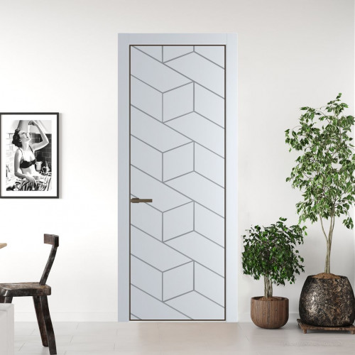 Межкомнатная дверь ProfilDoors 9 PA Вайт с профилем Деорэ