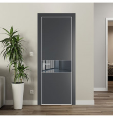 17 PE с вставкой из стекла зеркало grey Графит с алюминиевой кромкой Матовая
