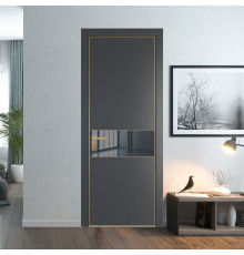 17 PE с вставкой из стекла зеркало grey Графит с алюминиевой кромкой Золото