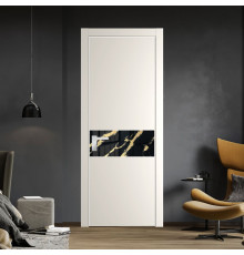 17 PE с вставкой из стекла нефи черный узор золото Перламутр белый с алюминиевой кромкой Вайт