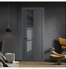 19 PE с вставкой из стекла зеркало grey Графит с алюминиевой кромкой Черный