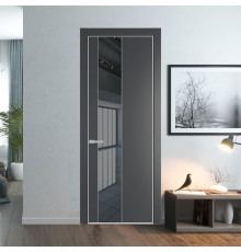 19 PE с вставкой из стекла зеркало grey Графит с алюминиевой кромкой Матовая