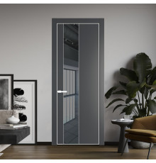 19 PE с вставкой из стекла зеркало grey Графит с алюминиевой кромкой Вайт