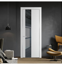 19 PE с вставкой из стекла зеркало grey Крем Вайт с алюминиевой кромкой Серебро
