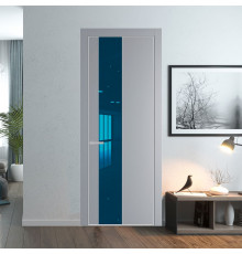 19 PE с вставкой из стекла зеркало blue Смоки с алюминиевой кромкой Матовая