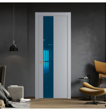 19 PE с вставкой из стекла зеркало blue Смоки с алюминиевой кромкой Никель