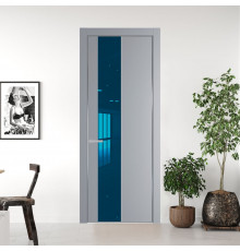 19 PE с вставкой из стекла зеркало blue Смоки с алюминиевой кромкой Серебро