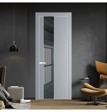 19 PE с вставкой из стекла зеркало grey Смоки с алюминиевой кромкой Вайт