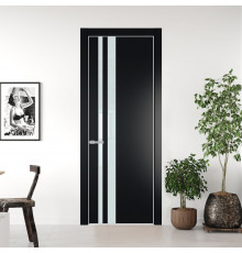 20 PE с вставкой из стекла белый лак Блэк с алюминиевой кромкой Матовая