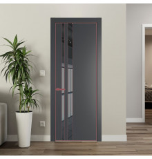 20 PE с вставкой из стекла зеркало grey Графит с алюминиевой кромкой Красный антрацит