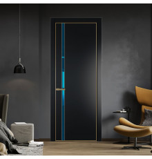 21 PE с вставкой из стекла зеркало blue Блэк с алюминиевой кромкой Золото