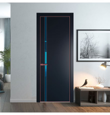 21 PE с вставкой из стекла зеркало blue Нэви Блу с алюминиевой кромкой Красный антрацит