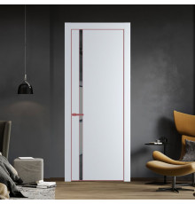 21 PE с вставкой из стекла зеркало grey Вайт с алюминиевой кромкой Красный антрацит
