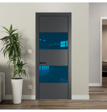 22 PE с вставкой из стекла зеркало blue Графит с алюминиевой кромкой Черный