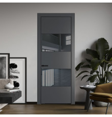 22 PE с вставкой из стекла зеркало grey Графит с алюминиевой кромкой Черный