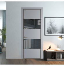 22 PE с вставкой из стекла зеркало grey Смоки с алюминиевой кромкой Деорэ