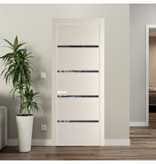 23 PE с вставкой из стекла зеркало grey Кремовая Магнолия с алюминиевой кромкой Вайт