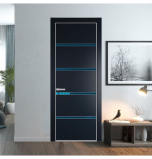 23 PE с вставкой из стекла зеркало blue Нэви Блу с алюминиевой кромкой Матовая