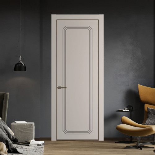 Межкомнатная дверь ProfilDoors 32 PE с фрезерованным рисунком Сэнд с алюминиевой кромкой Деорэ