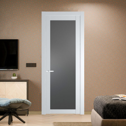 Межкомнатная дверь ProfilDoors 1.1.2 PD цвет Крем Вайт вставка Графит