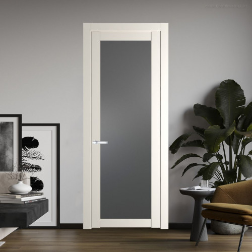 Межкомнатная дверь ProfilDoors 1.1.2 PD цвет Перламутр белый вставка Графит