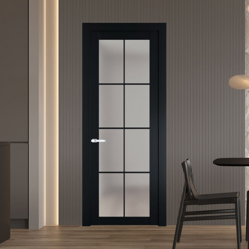 Межкомнатная дверь ProfilDoors 1.1.2 (р.8) PD цвет Блэк вставка Матовое