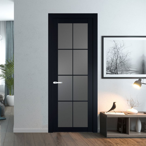Межкомнатная дверь ProfilDoors 1.1.2 (р.8) PD цвет Нэви Блу вставка Графит