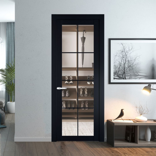 Межкомнатная дверь ProfilDoors 1.1.2 (р.8) PD цвет Нэви Блу вставка Прозрачное