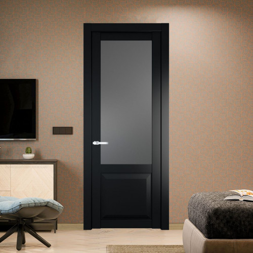 Межкомнатная дверь ProfilDoors 1.2.2 PD цвет Блэк вставка Графит