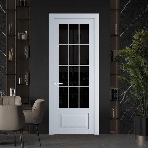 Межкомнатная дверь ProfilDoors 1.2.2 (р.12) PD цвет Лайт Грей вставка Черное тонированное