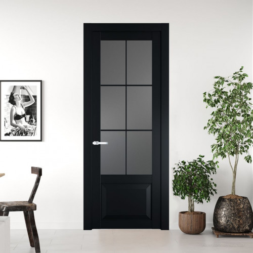 Межкомнатная дверь ProfilDoors 1.2.2 (р.6) PD цвет Блэк вставка Графит