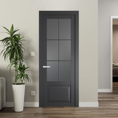 Межкомнатная дверь ProfilDoors 1.2.2 (р.6) PD цвет Графит вставка Графит