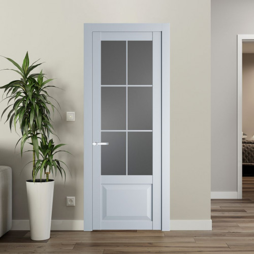 Межкомнатная дверь ProfilDoors 1.2.2 (р.6) PD цвет Лайт Грей вставка Графит